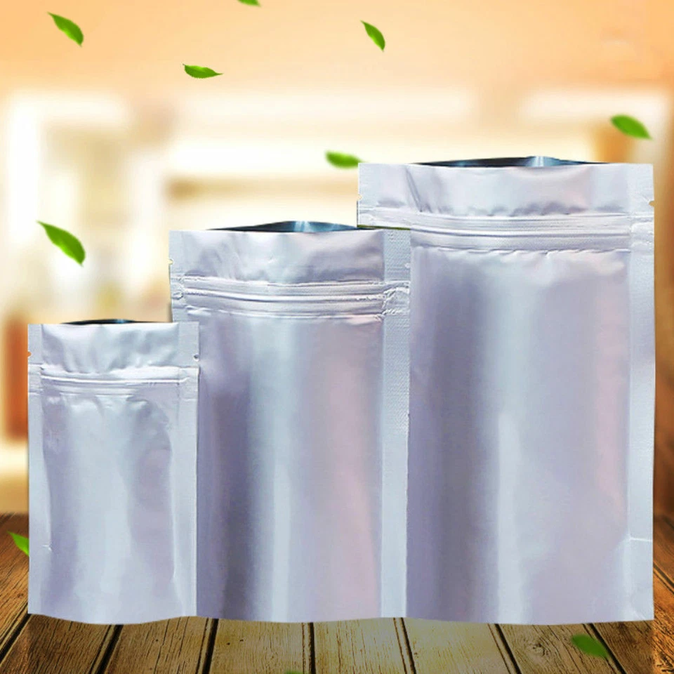 Чистый алюминий майларовая фольга стоячие пакеты на молнии упаковка пищевого класса  - Изображение 2 из 4