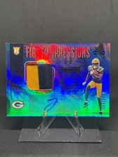 J'Mon Moore 2018 Illusions First Impressions Auto Mem #118 Trophy Blue /100