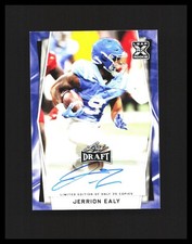 2022 Jerrion Ealy - Leaf Draft Rookie Card Auto #BA-JE1 Kansas City Chiefs . rookie card picture