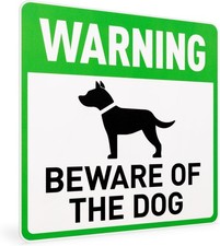 ExcelMark Beware of Dog Sign - Weather Resistant Sign Built for Outdoor Use No