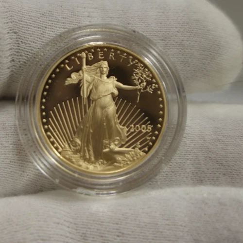2005 W US Proof Gold Eagle 1/2 oz $25 Gem!!