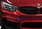 Voiture SUV universel bleu triangle piste style course crochet de remorquage look décoration JDM
