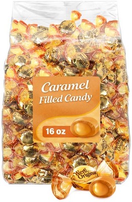 Caramel Filled Creamy Hard Candy Bulk, Soft Center Caramels, Individual Gold ...