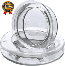 1 Set of 2 Inch Patio Table Umbrella Hole Ring  Cap Set Premium Silicone Clear