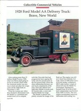 1928 FORD MODEL AA DELIVERY TRUCK 3 pg Color Article