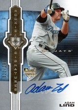 2007 Upper Deck Ultimate Collection Adam Lind Autograph Rc 021/299