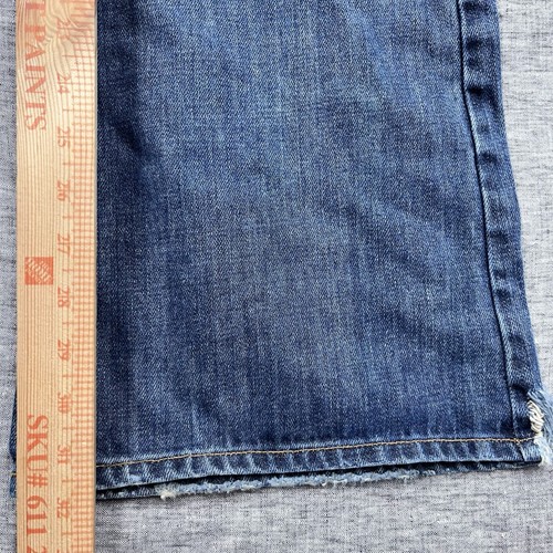 VTG Abercrombie Fitch Men 34x32 Flare 1892 Blue Jeans Distress USA Rodeo Y2K - Picture 9 of 22