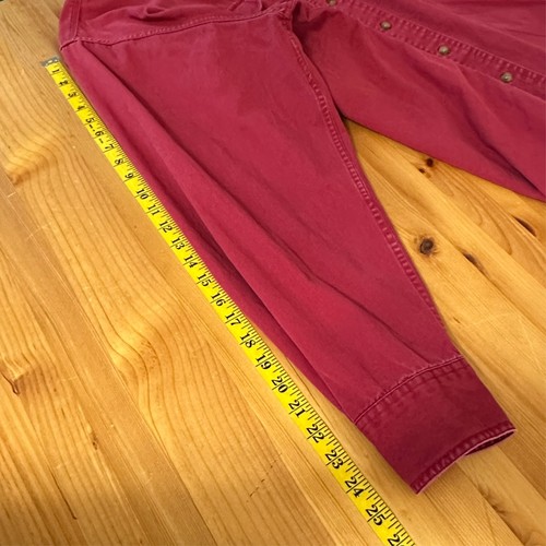 Cabelas Shirt Mens 2XLT Tall Red Button Up Deer Embroidered Logo Outdoor Hunting - Picture 13 of 17