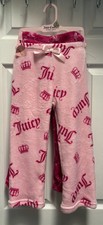 Juicy Couture Little Girls Size 4/5 Pajama Pant 2pcSet Soft Plus Pink Logo NWT