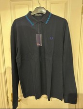 Fred Perry Men's  Polo Shirt Navy XL BMWT 100% Authentic 