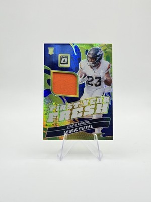 Audric Estime 2024 Donruss Optic RC First Year Fresh Patch SP #FYF-AEE