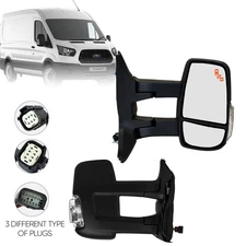 For 2015 2025 Passenger Right Long Arm Mirror with BLIS and Signal Ford Transit