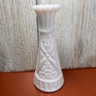 White milk Glass Vase Vintage Small Decorative Glassware Flower bud Vase 6” VTG
