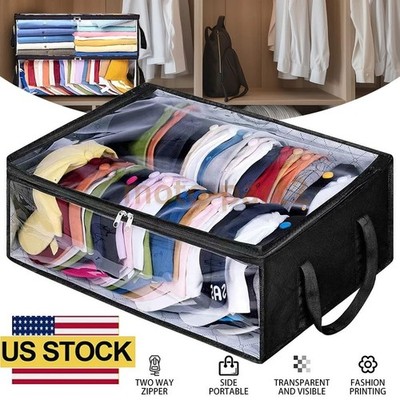 Hat Storage Dust Bag Baseball Hat Cap Organizer Clear Rack Zipper Cap Holder US