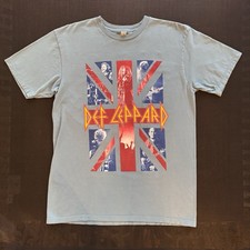 Blue Def Leppard Tour 2016 T-Shirt Size Medium British Rock Band