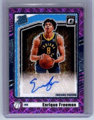 2024-25 Optic - Enrique Freeman Rookie Auto #341 Pink Velocity /79