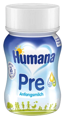 Humana Anfangsmilch Pre trinkfertig 24x90ml ab Geburt Babynahrung DHA n. Laktose