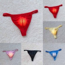 Breathable Sheer Pouch G String Thongs Underwear for Men Ice Silk M 2XL