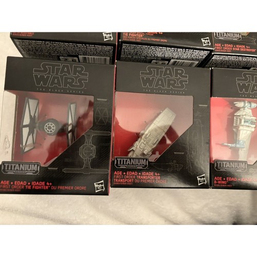Star Wars The Black Series Titanium Vehicle Lot Of 8 Sealed NIB - Picture 5 of 8