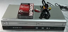 Philips VCR DVD Player Combo Model # DVP3050V/37 Bundle (NO Remote) TESTED-WORKS