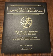 1999 World Series 22Kt Gold Photo Yankees Danbury Mint Set JETER - MARIANO