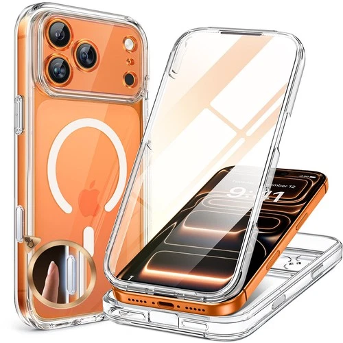 Miracase Magnetic Case for iPhone 17 Pro Max Glass Screen Protector – Clear 6.9"