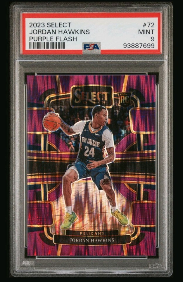 2023-24 Panini Select - Concourse Jordan Hawkins #72 Purple Flash Prizm /175 (RC
