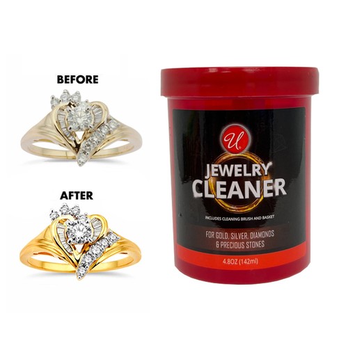 Jewelry Cleaner Solution Safely Clean All Jewelry Gold Silver Diamonds Stones !!