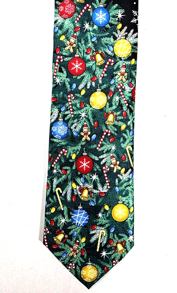 Праздничный мужской галстук Noel украшения для рождественской елки снежинки 57 дюймов - Изображение 4 из 4
