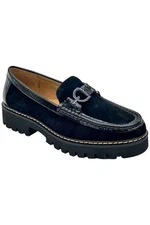 Donald Pliner Women's Helio Suede Loafers Black