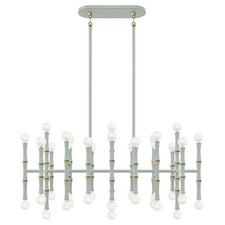 Robert Abbey Kane 42Lt Chandelier, Celadon/Modern Brass - CL77