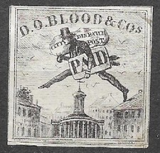 USA 1845 Local Stamp Blood & Co Scott 15L5 mint  Forgery see scans