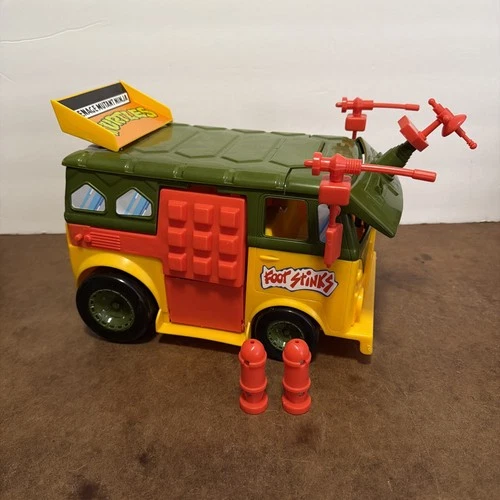 Vintage Teenage Mutant Ninja Turtles TMNT Party Wagon Van Near Complete 1989