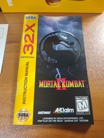 Mortal Kombat II Sega 32X Genesis CiB w/ Manual + RegCard & ClearCase VGC NM
