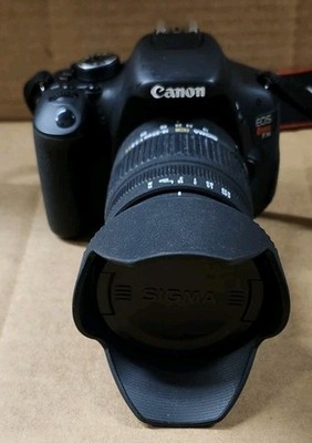 Canon EOS Rebel T3i Digital SLR Camera Black w/Lens 18-50mm Sigma 1:2.8EX