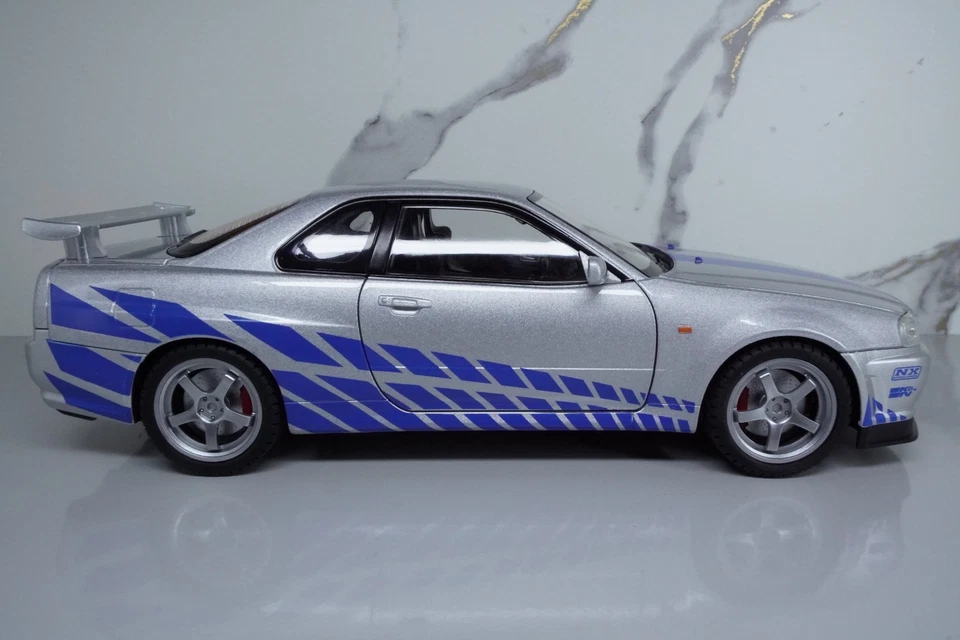 Nissan Skyline GTR R34 Fast & Furious Livery – 1:18 Scale Diecast Model Car JDM - Image 3 of 4