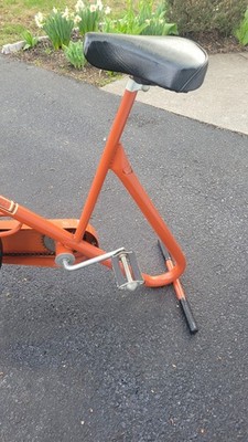 Vintage VITAMASTER stationary bike orange Excelent condition... | eBay