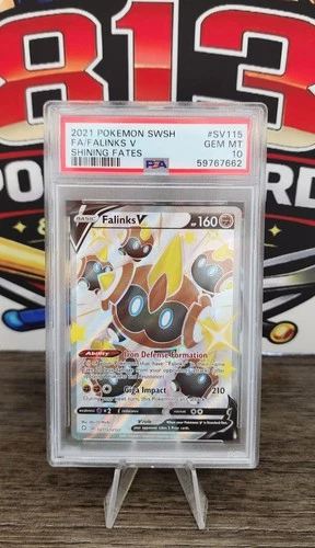 FALINKS V POKÉMON SWORD & SHIELD SHINING FATES SHINY VAULT SV115 PSA 10