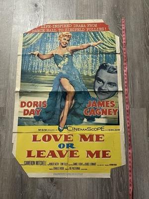 Love Me or Leave Me 1955 Original Movie Poster One Sheet Doris Day James Cagney