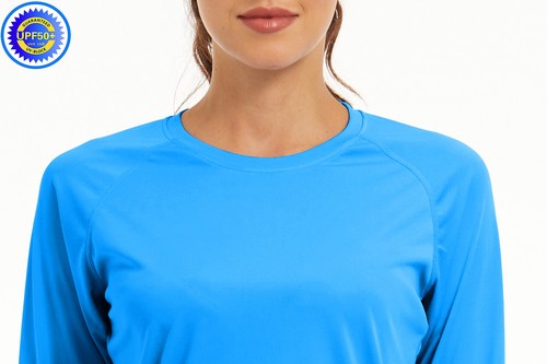 UPF50+ Women's UV Shirts Rash Guard Long Sleeve Outdoor Skin Protection T-Shirts - Picture 136 of 199