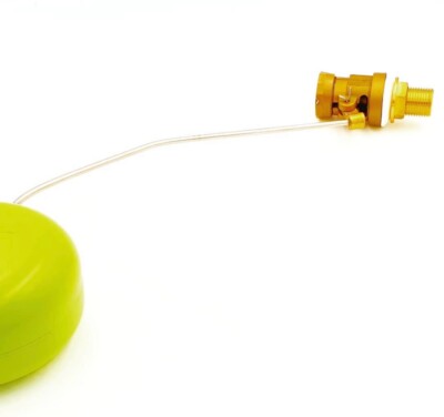 IMCo 1/2 Zoll Messing Schwimmerventil mit Kunststoff Schwimmerkugel (Herstellergarantie).
