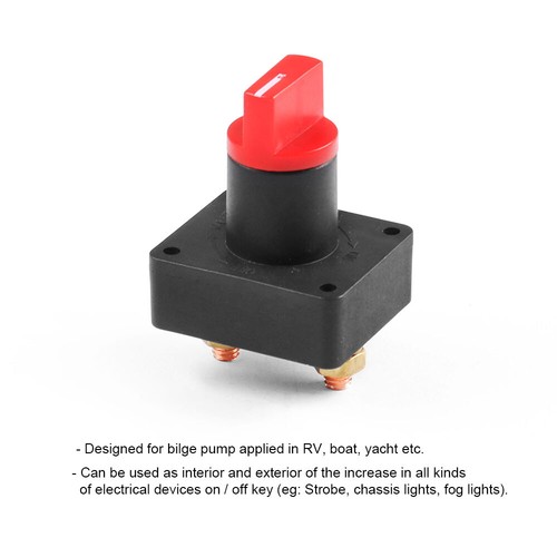 300A Battery Isolator Disconnect Rotary Switch Cut On/Off for Car Boat RV Truck - Picture 6 of 8