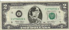 Redskins Joe Gibbs with 5x7 plaque $2 Dollar bill Mint real Commanders NASCAR