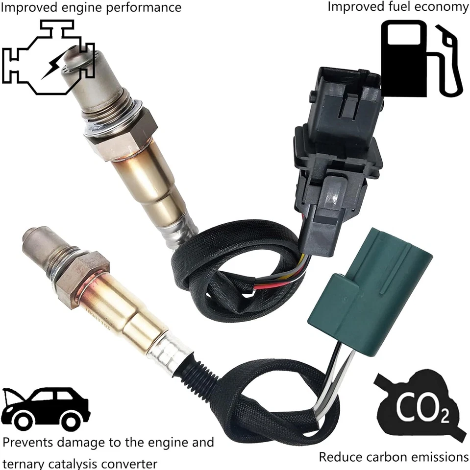 Sensor de oxígeno O2 de 2 piezas OEM aguas arriba + aguas abajo para Nissan Sentra 2003-2006 1,8 L Foto 2 de 4