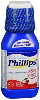 Phillips Milk of Magnesia WILD CHERRY 12oz  for constipation