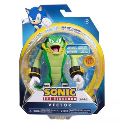 Jakks Pacific Sonic The Hedgehog Vector The Crocodile w/ Ring 4  Action Figure
