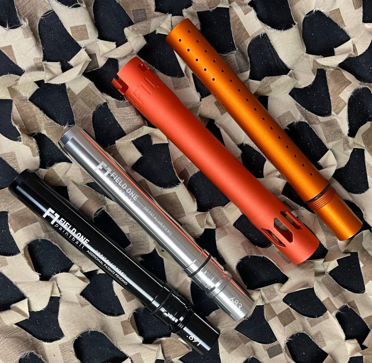 Kit De Barils Field One Acculock 8 Pièces - Filetage Autococker, Couleur Orange Poussière (Neuf)