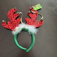 1pc Reindeer Antlers Holiday Headband Sequined Antlers Hair Accessories