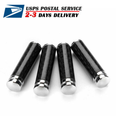 4Pcs Carbon Fiber Look Car Door Lock Pins – Interior Handle Knobs For Truck & SUV - View #2