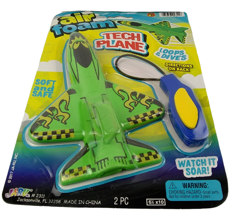 Air Foam Tech Plane Ja-Ru Outdoor Loops Dives Play Soft launch Sling Jet  Toy New